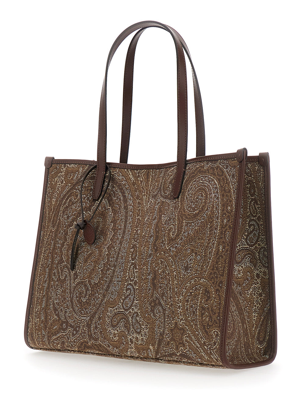 ETRO Etro Women 'Lovetrotter' Brown Tote Bag With Jacquard Motif In Denim For Women