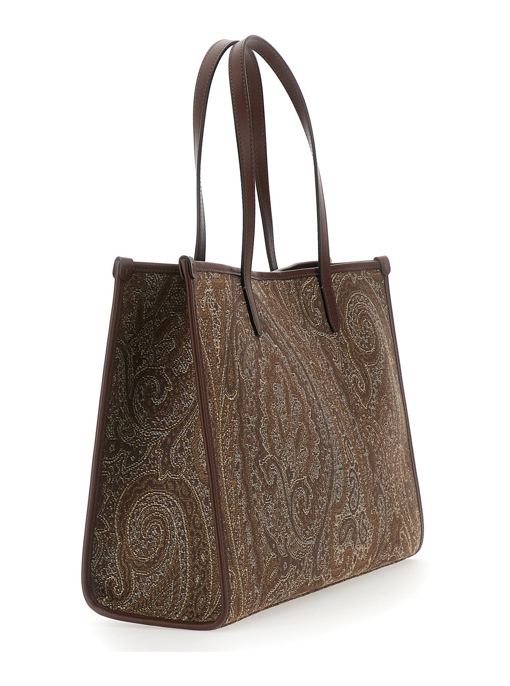ETRO Etro Women 'Lovetrotter' Brown Tote Bag With Jacquard Motif In Denim For Women