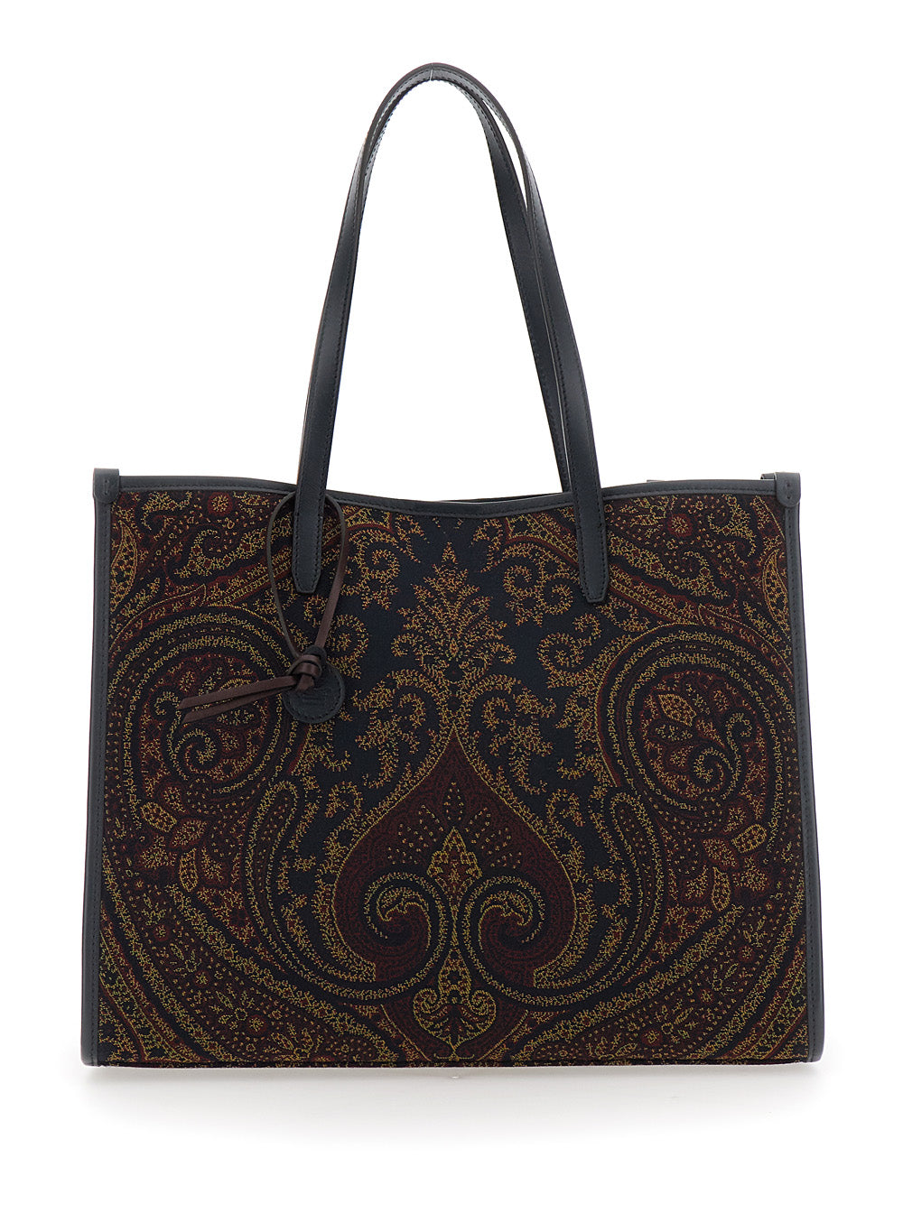 ETRO Etro Women 'Lovetrotter' Brown Tote Bag With Jacquard Motif In Denim For Women