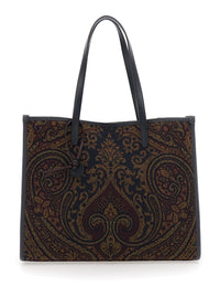 ETRO Etro Women 'Lovetrotter' Brown Tote Bag With Jacquard Motif In Denim For Women