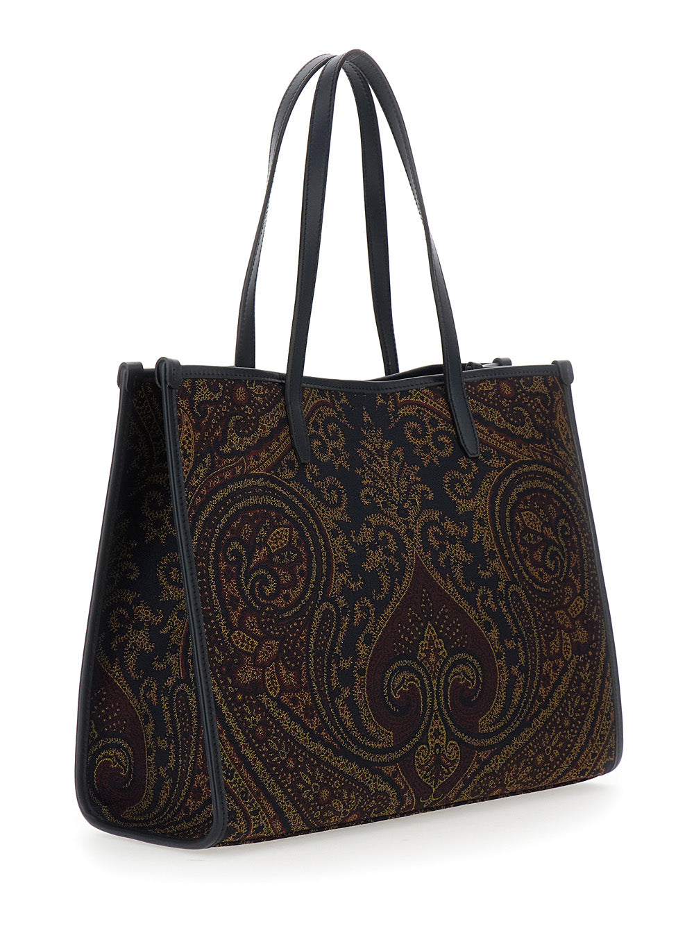 ETRO Etro Women 'Lovetrotter' Brown Tote Bag With Jacquard Motif In Denim For Women