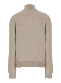 Etro Women Beige High-Neck Sweater With Front Print In Blend Wool For Women