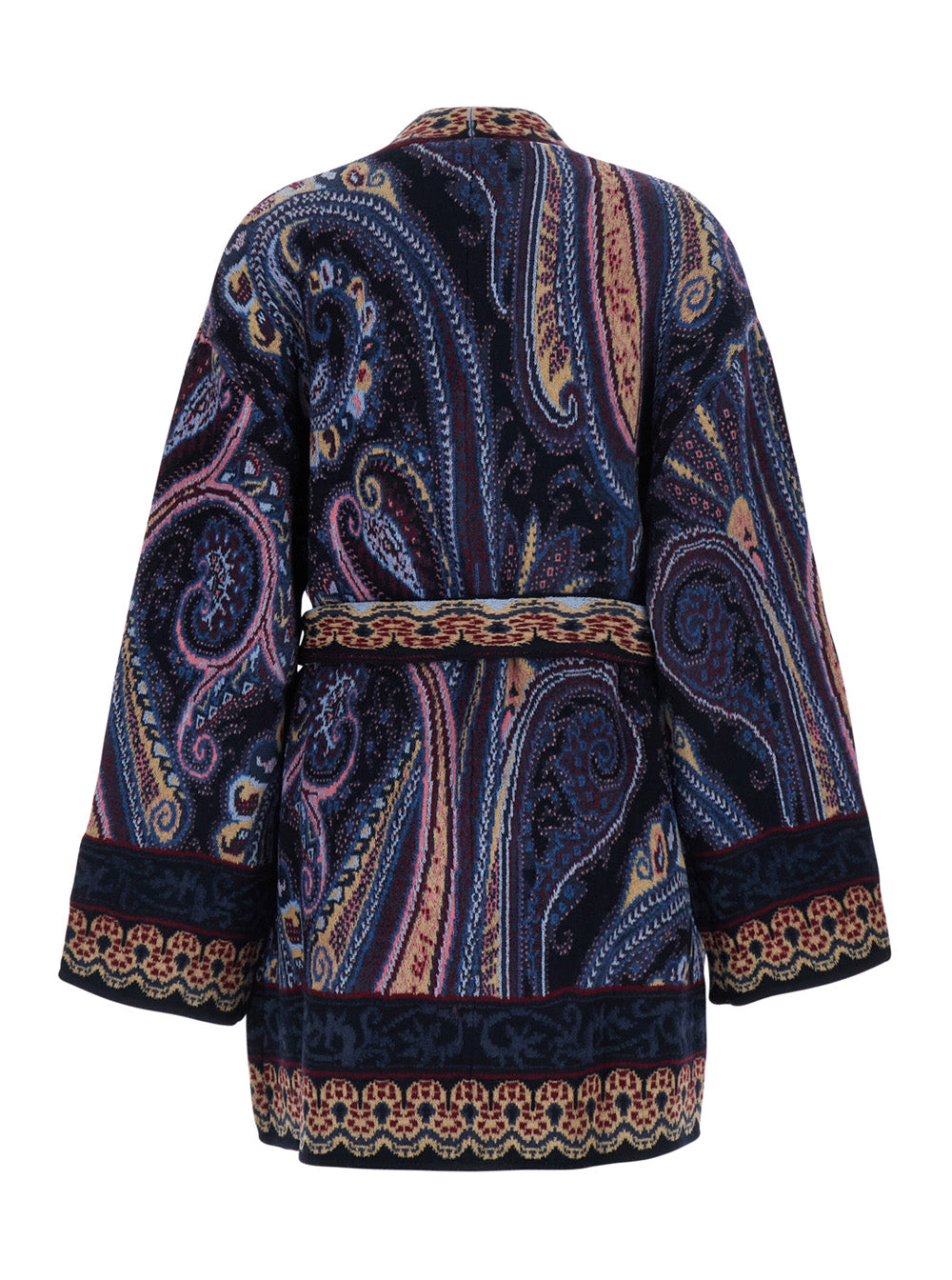 Etro Women Multicolor Cardigan With V-Neck And All-Over Print In Blend Wool For Women
