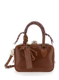 GOLDEN GOOSE Golden Goose Women Vita Bag With Gold Metal Details And Brown Leather Charms For Women