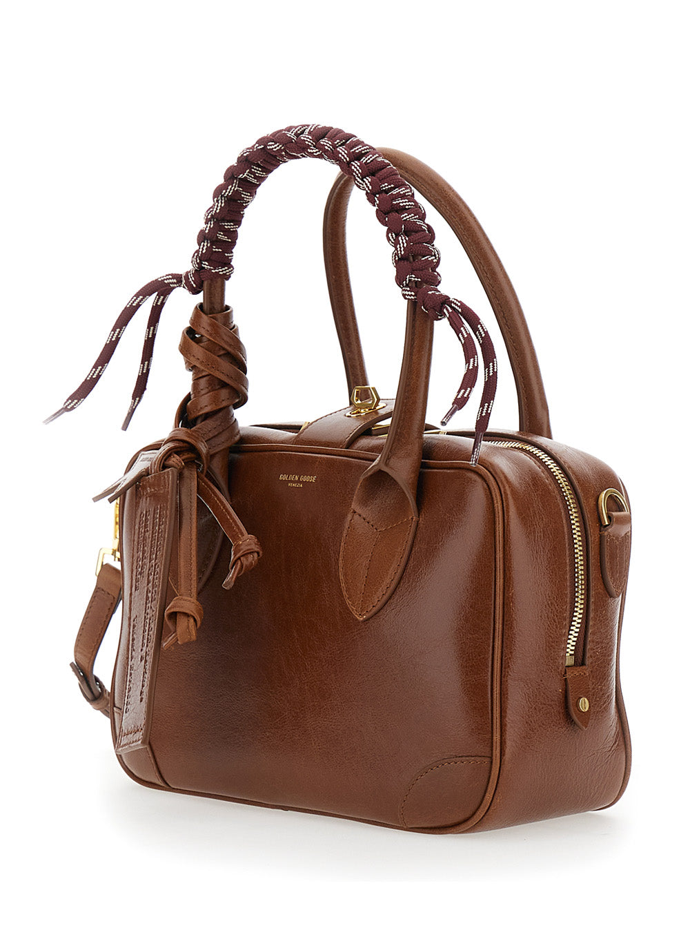 GOLDEN GOOSE Golden Goose Women Vita Bag With Gold Metal Details And Brown Leather Charms For Women
