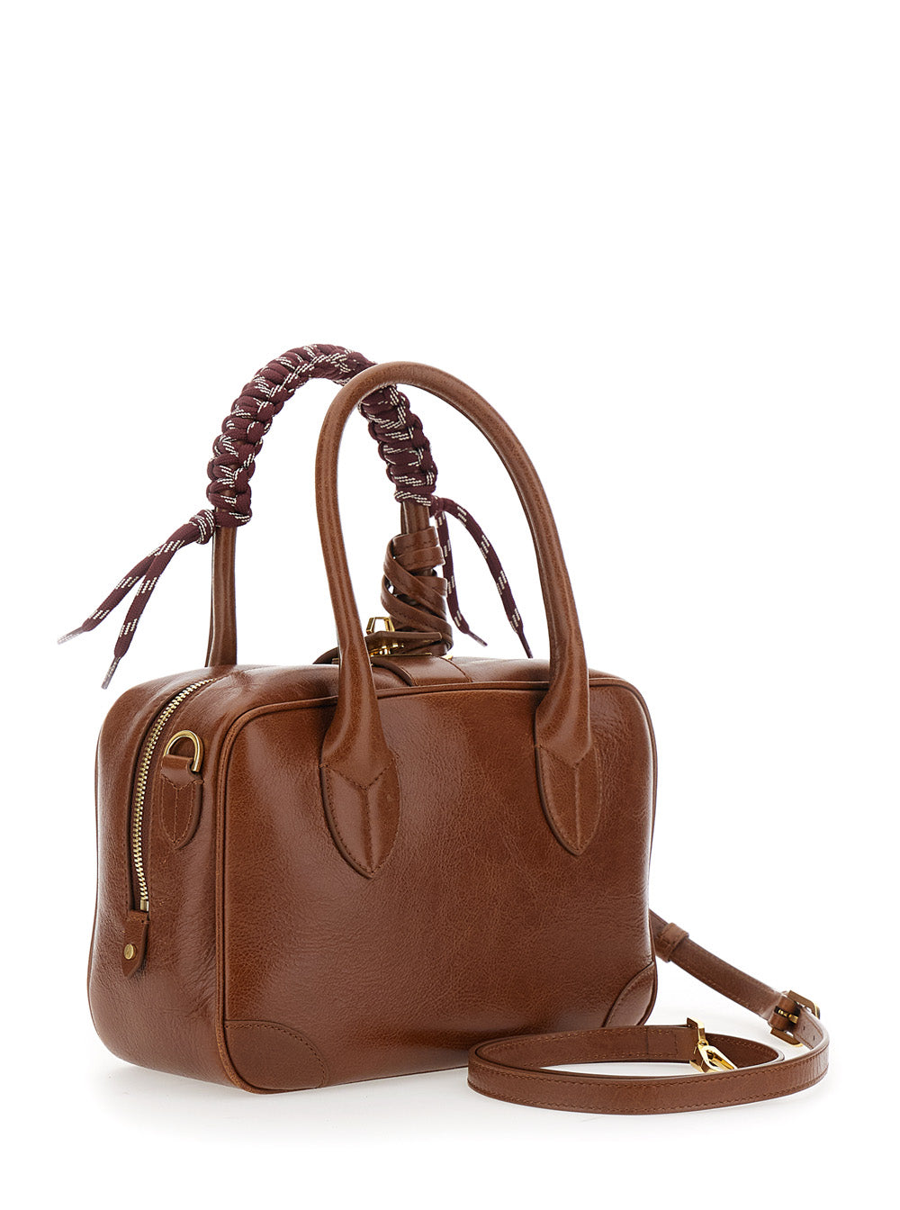 GOLDEN GOOSE Golden Goose Women Vita Bag With Gold Metal Details And Brown Leather Charms For Women