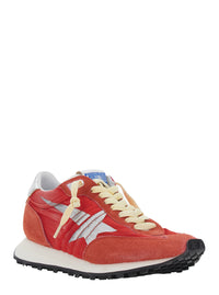 GOLDEN GOOSE Golden Goose Women 'Running Marathon' Red Sneakers With Star Patch On The Side And Laminated Heel In Leather For Women