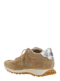 Golden Goose Women ' Running Marathon' Beige Sneakers With Star Patch On The Side In Suede Woman