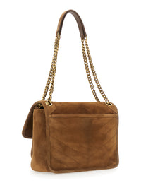 SAINT LAURENT Saint Laurent Women Ysl Bo Mng Niki M Suede Satin Calf Goya