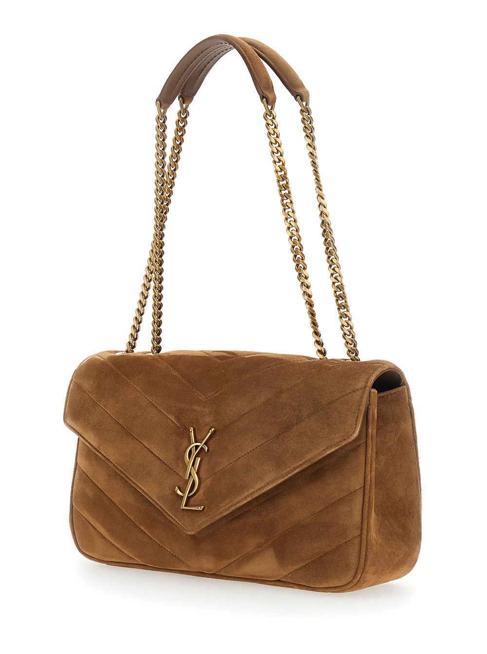 SAINT LAURENT Saint Laurent Women Medium Loulou Chain Bag 7 Suede Satin Calf