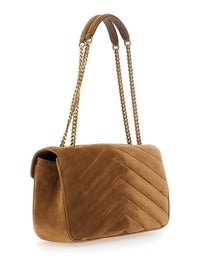 SAINT LAURENT Saint Laurent Women Medium Loulou Chain Bag 7 Suede Satin Calf