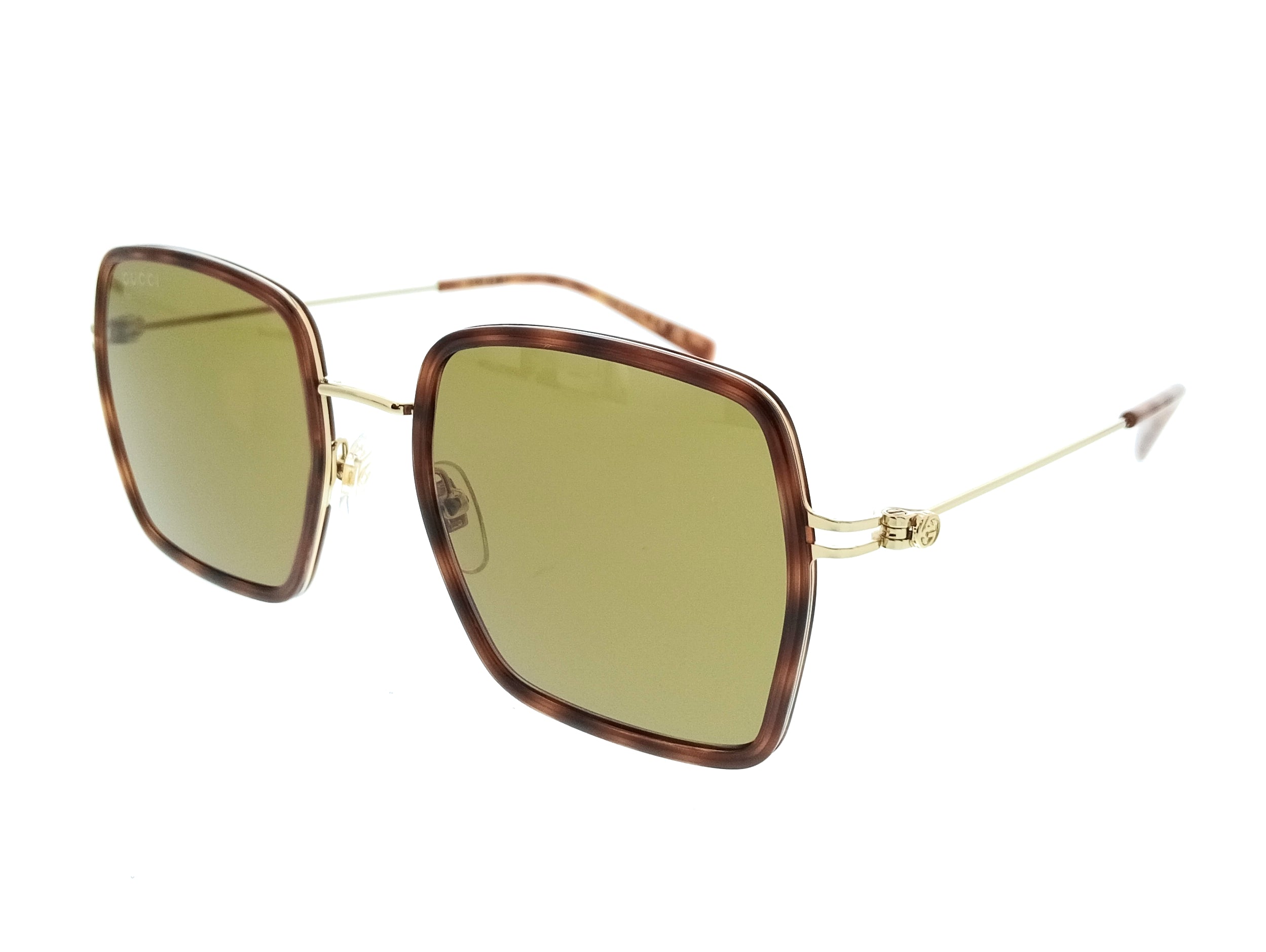 Gucci Gucci GG1848S-002 Havana Square Slim Metal Womens Sunglasses