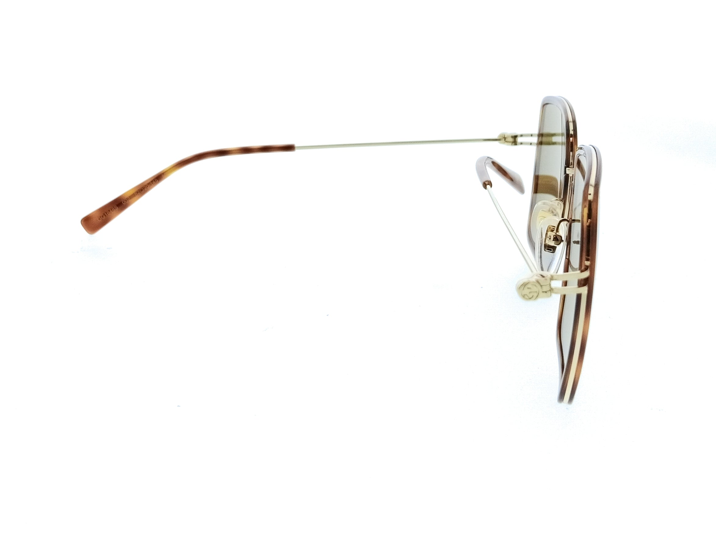 Gucci Gucci GG1848S-002 Havana Square Slim Metal Womens Sunglasses