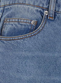 Ami Paris Women Blue Flare Cut Jeans With Logo Patch On The Back In Denim For Women