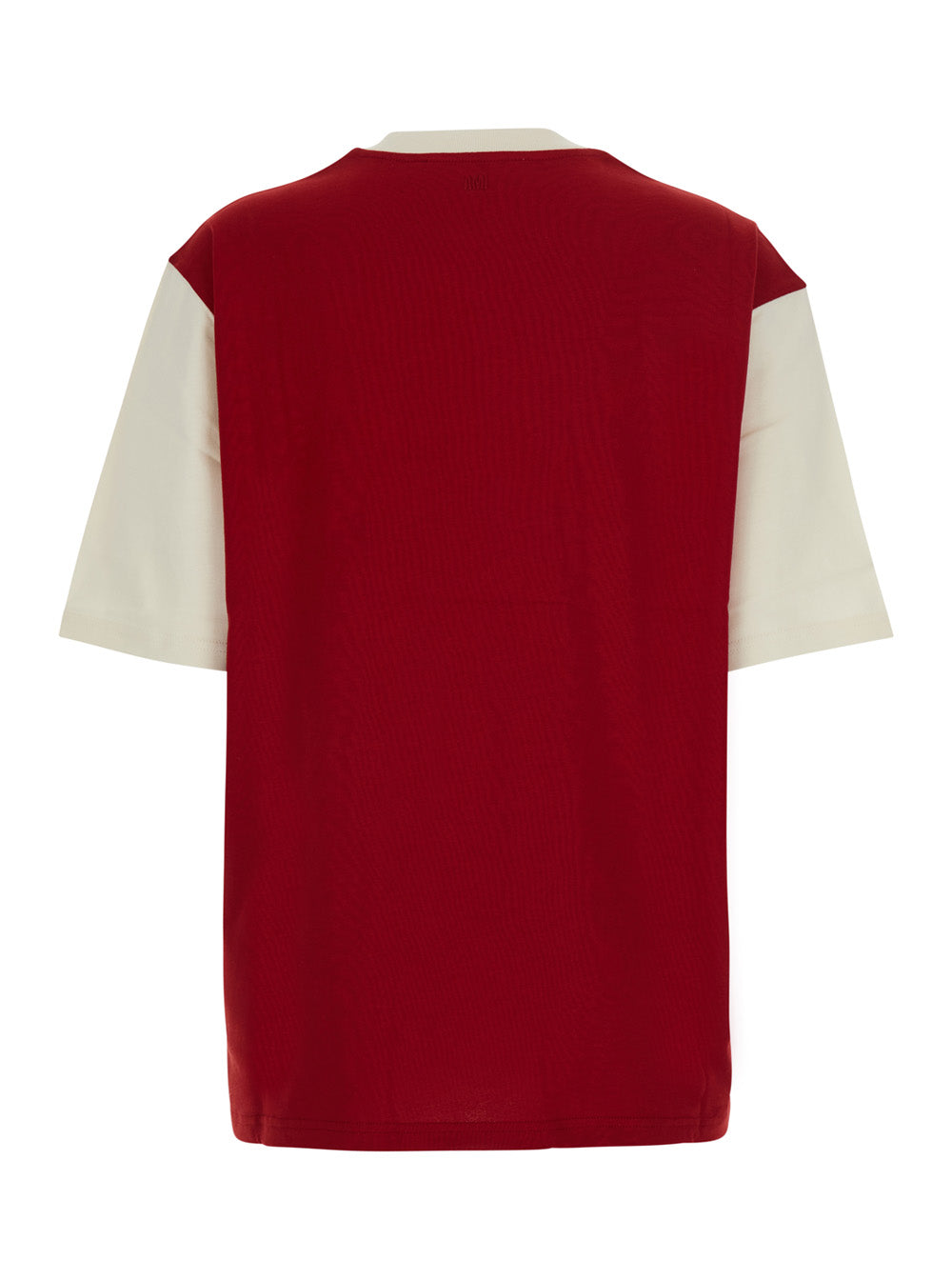 Ami Paris Women Red T-Shirt With Embroidered Logo On The Front In Cotton For Women