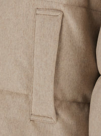 Max Mara Women 'Divina' Beige Down Jacket With High Collar And Reversible Design In Cashmere And Tech Fabric For Women
