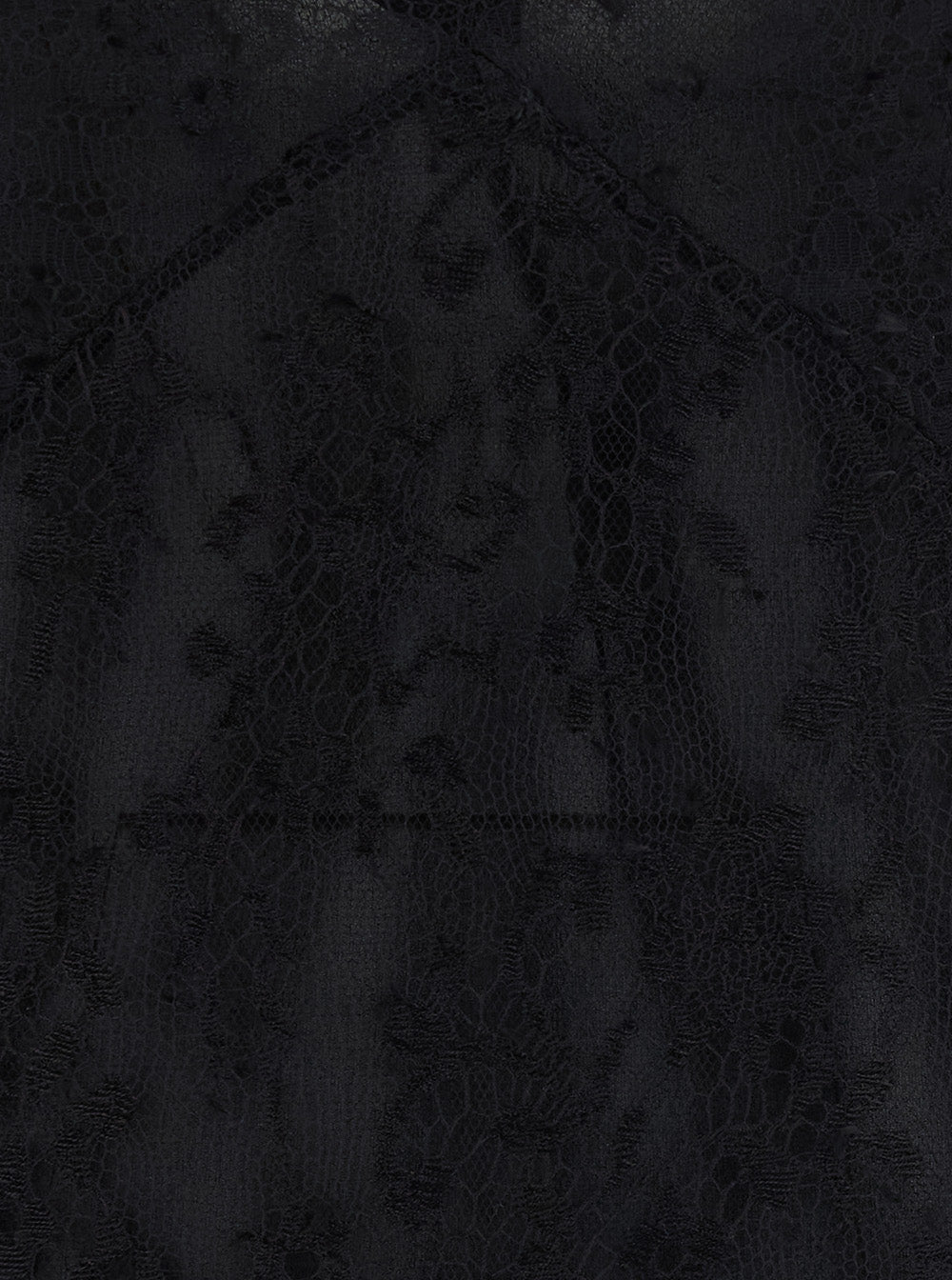 Fendi Women Black Sleeveless Dress With Lace Embroidery In Silk For Women