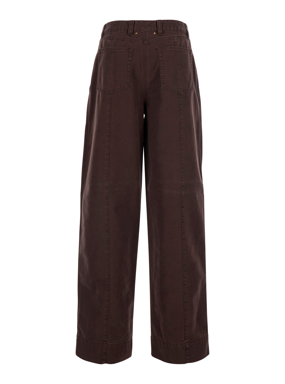 Golden Goose Women Brown Pants With Patch Pockets In Cotton For Women