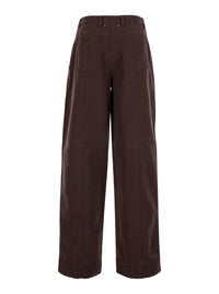 Golden Goose Women Brown Pants With Patch Pockets In Cotton For Women