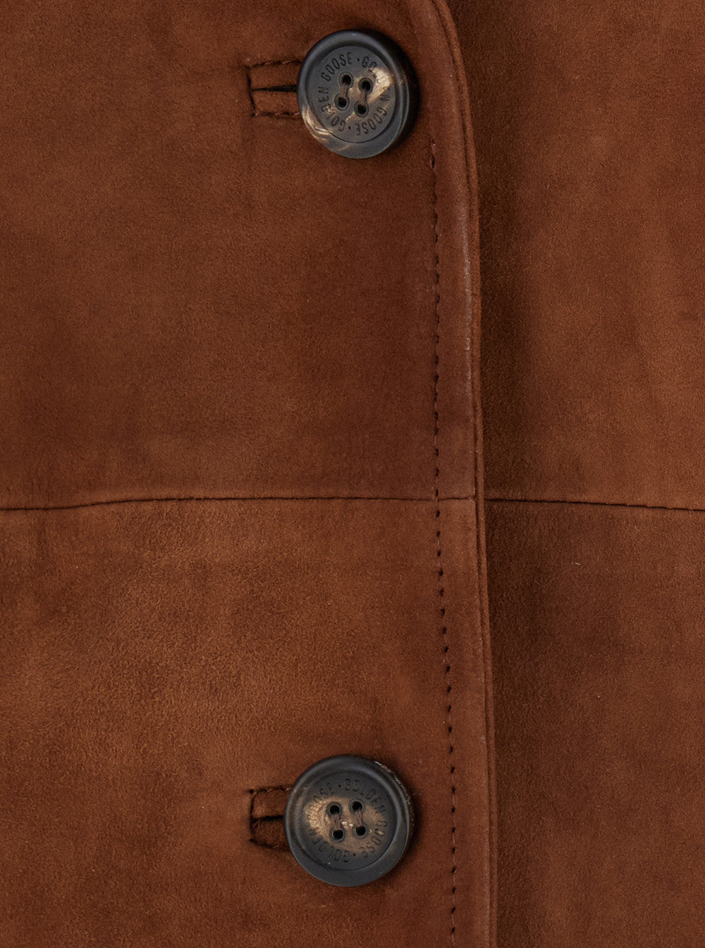 Golden Goose Women Brown Single-Breasted Jacket With Notched Revers In Suede For Women