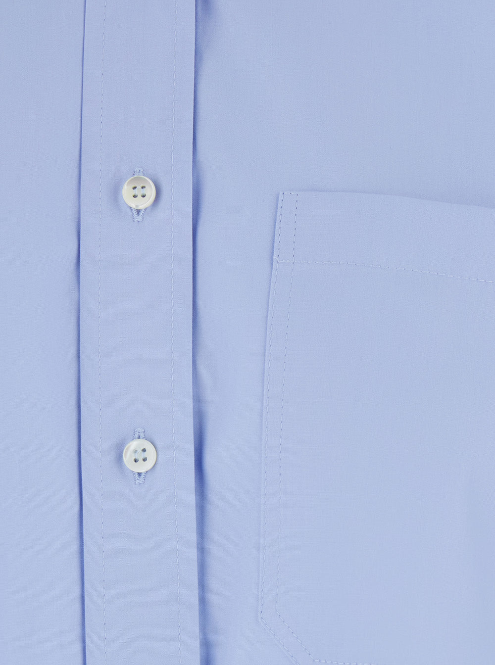Brunello Cucinelli Women Light Blue Shirt With Monili Decoration On The Collar In Cotton Women