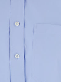 Brunello Cucinelli Women Light Blue Shirt With Monili Decoration On The Collar In Cotton Women