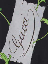 Gucci Women Multicolor Scarf With Floral Print In Silk For Women