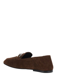 Gucci Women 'Pierre' Brown Loafers With Front Horsebit Plaque In Suede For Women