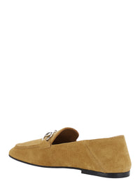 Gucci Women 'Pierre' Beige Loafers With Horsebit Plaque On The Front In Suede For Women