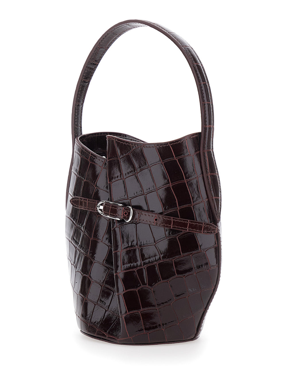 LIFFNER Liffner Women Bordeaux Leather Bucket Bag With Belt For Women