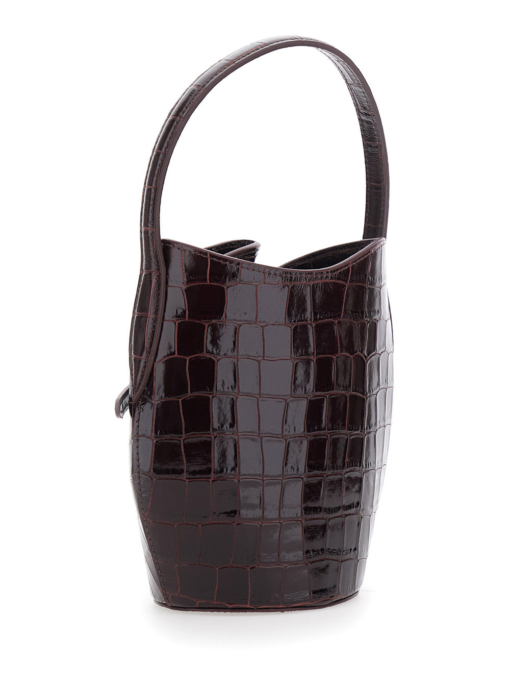 LIFFNER Liffner Women Bordeaux Leather Bucket Bag With Belt For Women