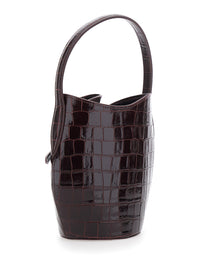 LIFFNER Liffner Women Bordeaux Leather Bucket Bag With Belt For Women