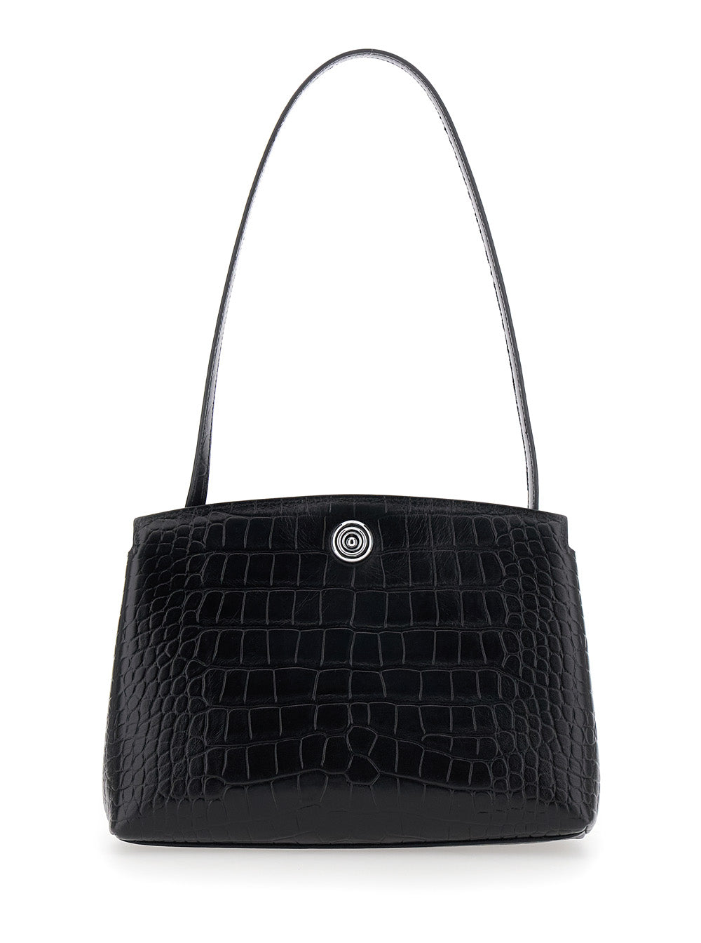 LIFFNER Liffner Women Clutch Bag 'Croc Embossed' With Elegant Design In Black Leather For Women