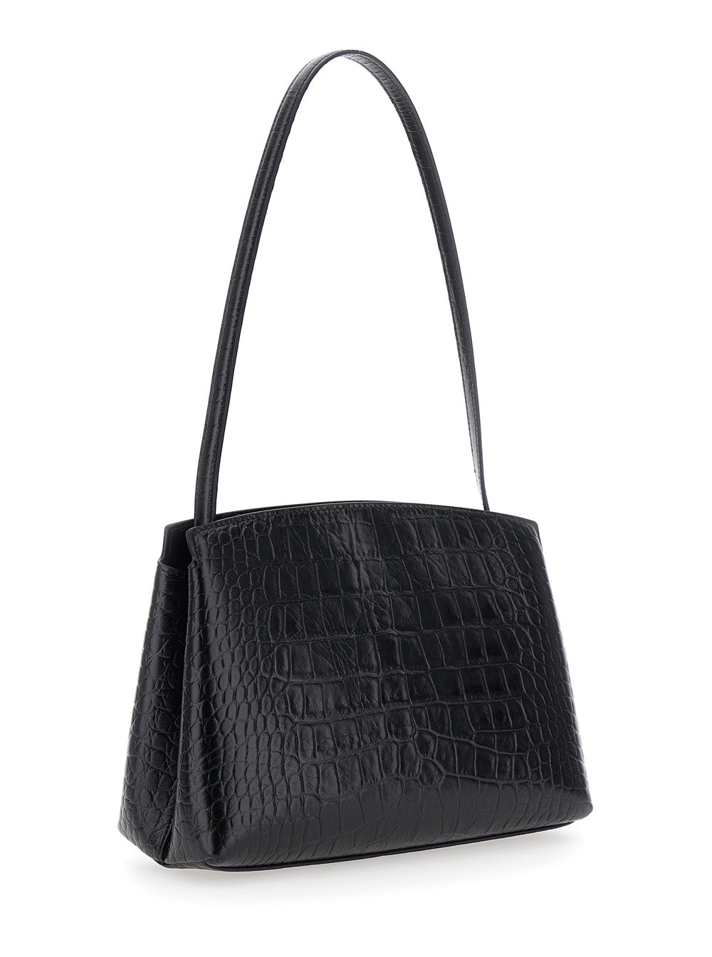 LIFFNER Liffner Women Clutch Bag 'Croc Embossed' With Elegant Design In Black Leather For Women