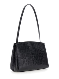 LIFFNER Liffner Women Clutch Bag 'Croc Embossed' With Elegant Design In Black Leather For Women