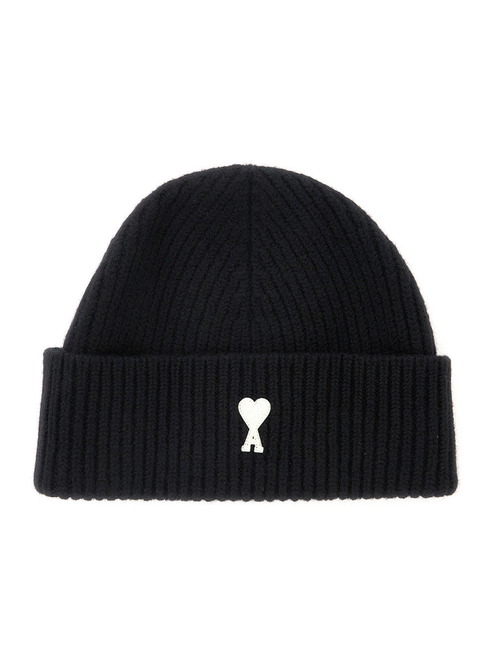 AMI PARIS Ami Paris Men Black Beanie With Adc Patch On The Front In Wool For Men