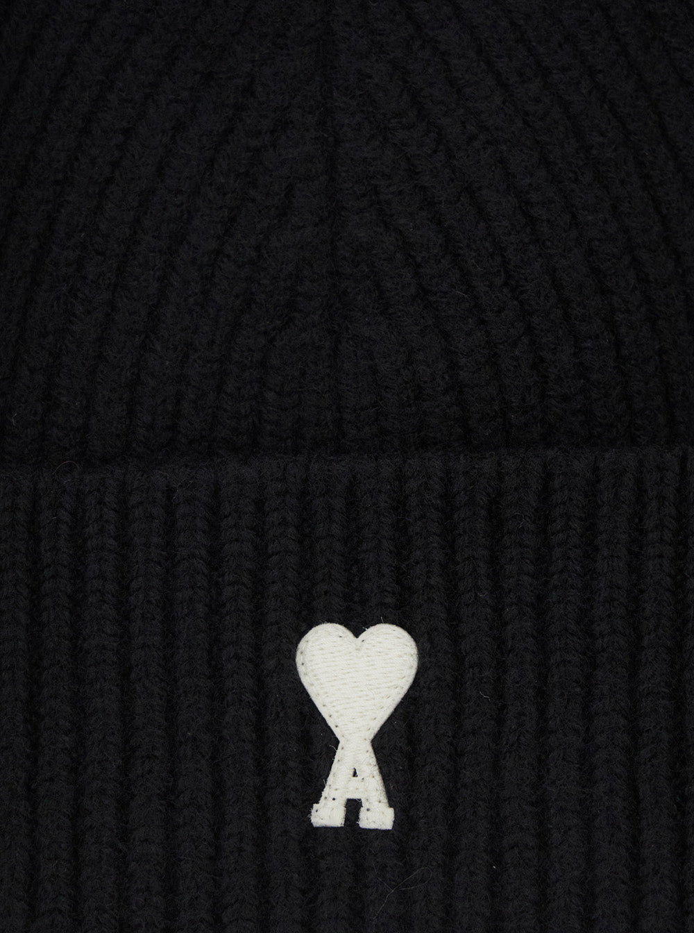 AMI PARIS Ami Paris Men Black Beanie With Adc Patch On The Front In Wool For Men