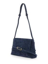 LIFFNER Liffner Women Shoulder Bag Blue With Leather Belt