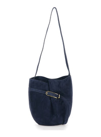 LIFFNER Liffner Women Crossbody Bag Blue With Leather Belt