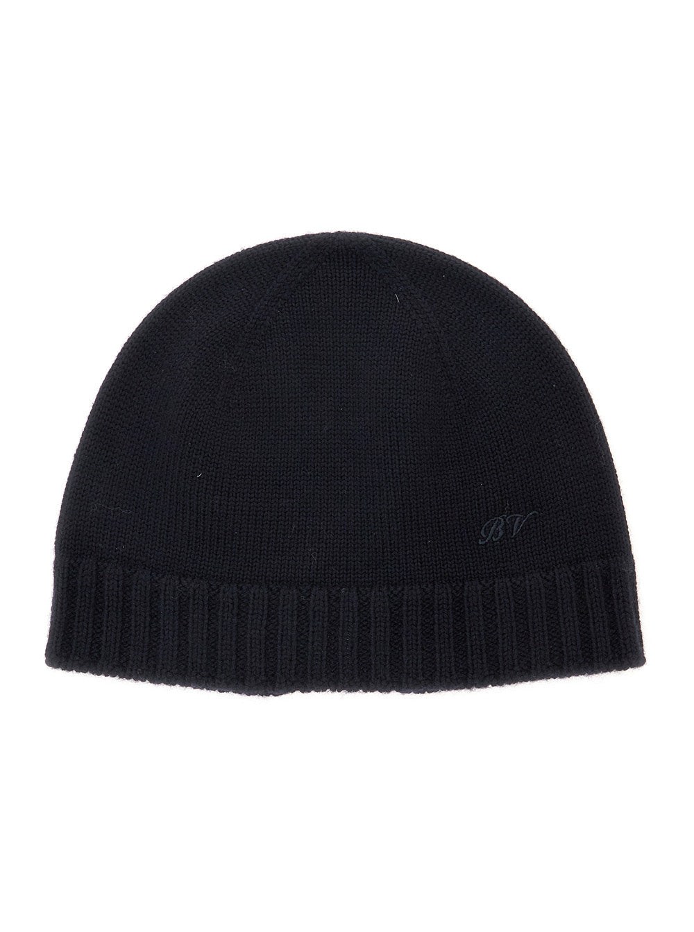 Bottega Veneta Men Blue Beanie With Logo Lettering Embroidery On The Front In Wool For Men