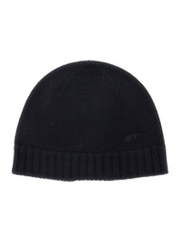 Bottega Veneta Men Blue Beanie With Logo Lettering Embroidery On The Front In Wool For Men