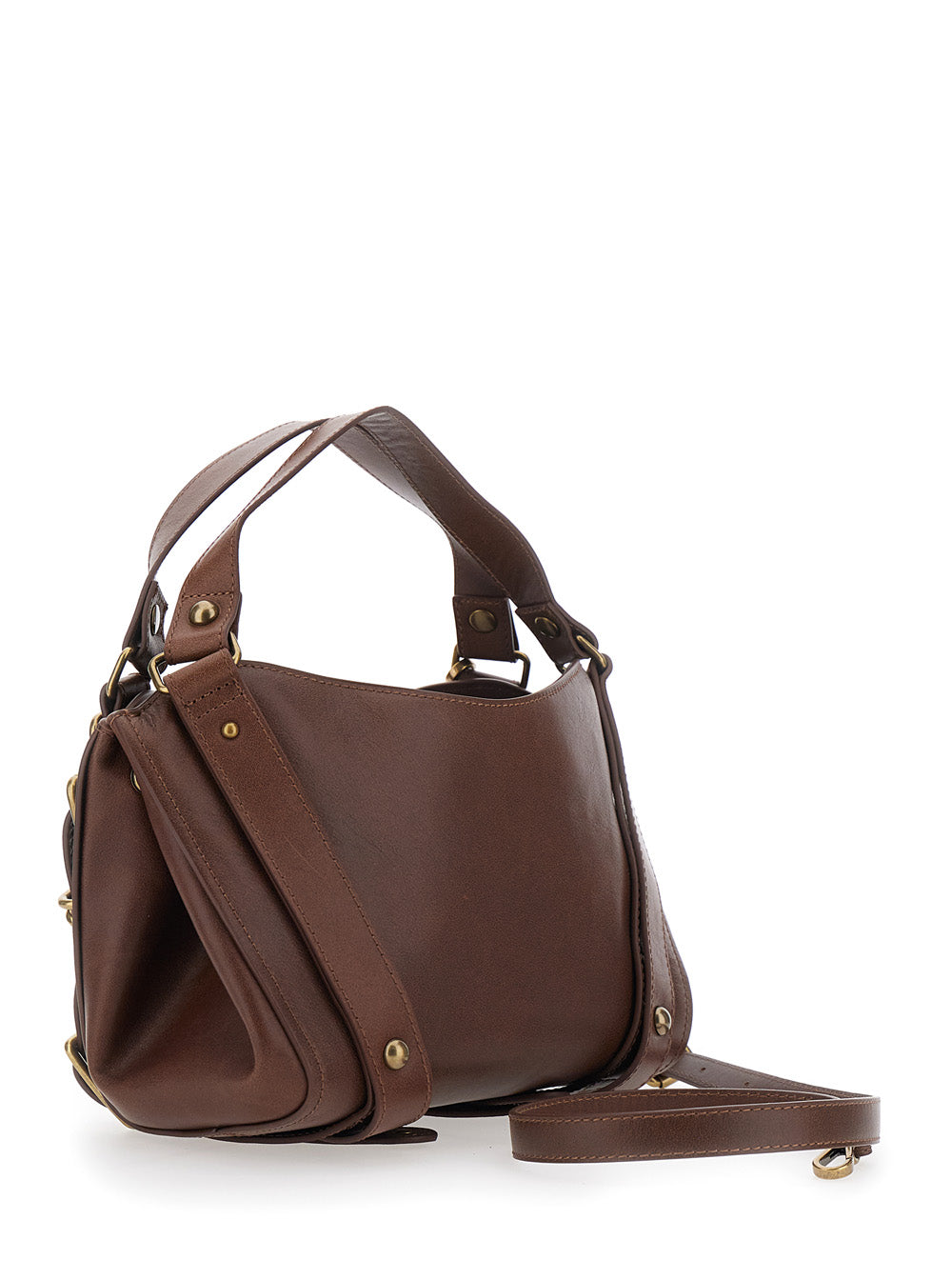 DIESEL Diesel Women D-One Tophandle Small Bag With Handles And Logo In Brown Unisex