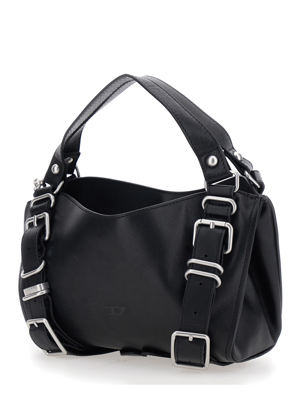 DIESEL Diesel Women D-One Tophandle Small Bag With Handle And Pockets In Black Nylon Unisex
