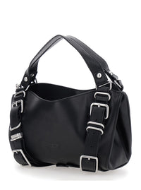 DIESEL Diesel Women D-One Tophandle Small Bag With Handle And Pockets In Black Nylon Unisex