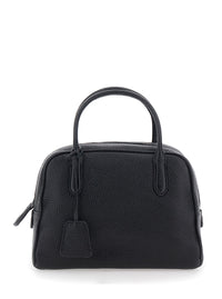 NOTHING WRITTEN Nothing Written Women Handbag 'Kate Bowling Mini Bag' With Handles And Zip Closure In Black Leather For Women