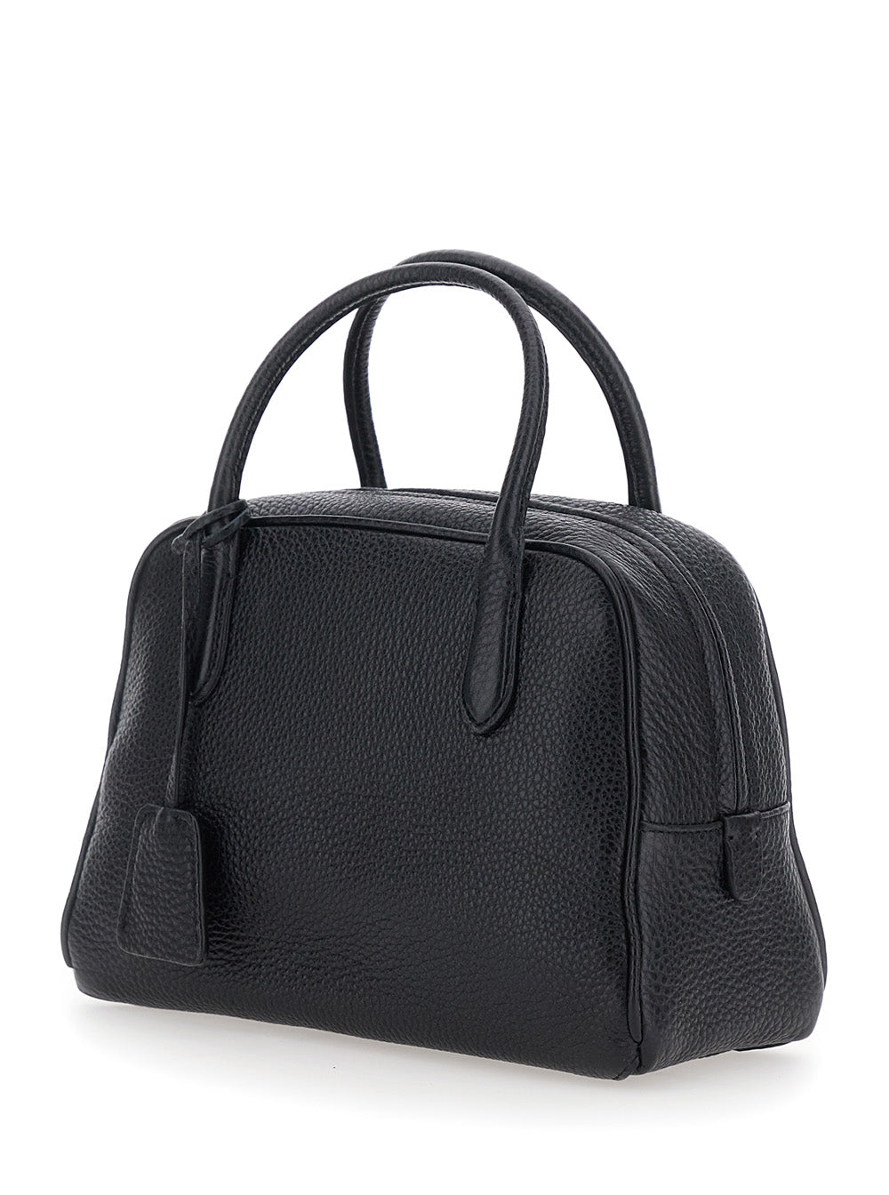 NOTHING WRITTEN Nothing Written Women Handbag 'Kate Bowling Mini Bag' With Handles And Zip Closure In Black Leather For Women