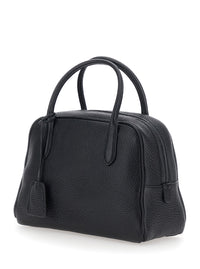 NOTHING WRITTEN Nothing Written Women Handbag 'Kate Bowling Mini Bag' With Handles And Zip Closure In Black Leather For Women