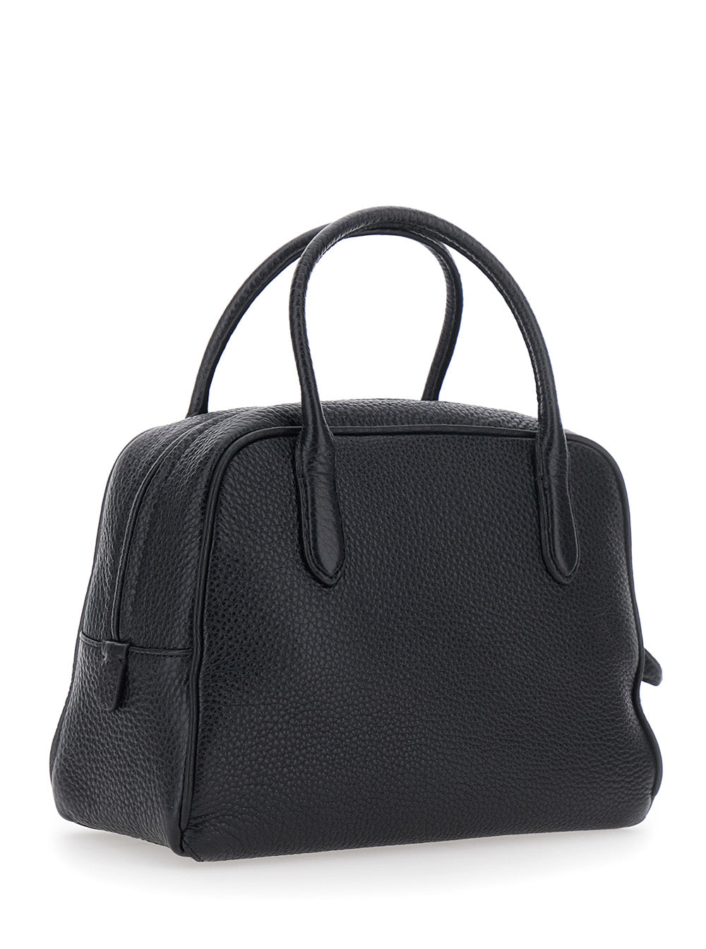NOTHING WRITTEN Nothing Written Women Handbag 'Kate Bowling Mini Bag' With Handles And Zip Closure In Black Leather For Women