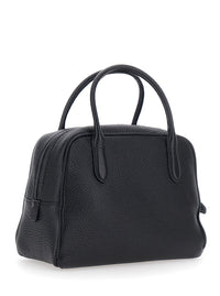 NOTHING WRITTEN Nothing Written Women Handbag 'Kate Bowling Mini Bag' With Handles And Zip Closure In Black Leather For Women