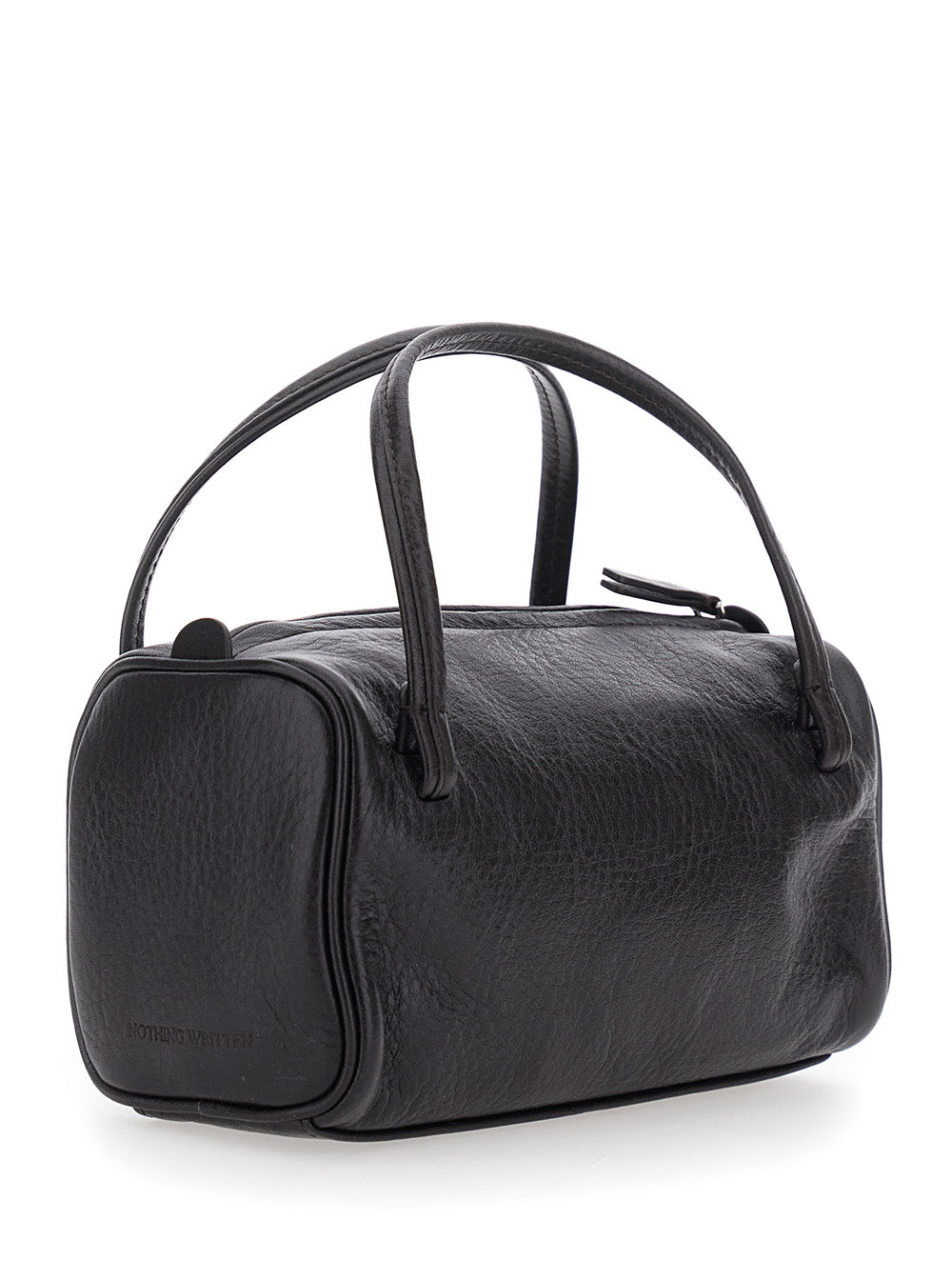 NOTHING WRITTEN Nothing Written Women Handbag With Leather Handles And Zip Closure In Brown Woman